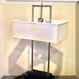 DL09. Marble base rectangular lamp. 31”h 